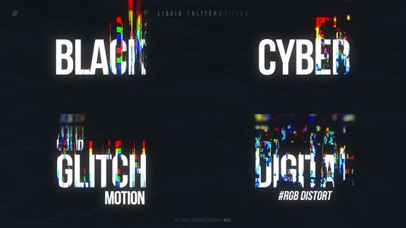 Liquid Glitch Titles Titles template preview