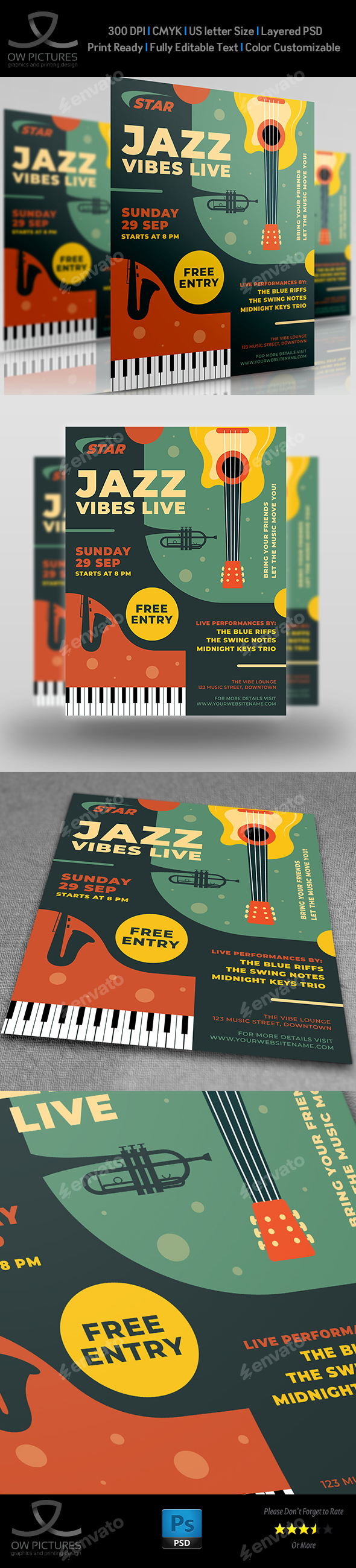 Jazz Party Flyer Template