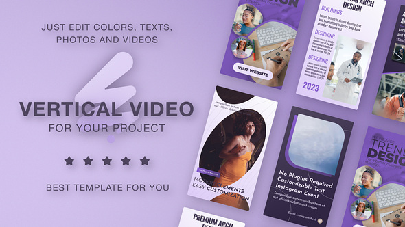 Vertical Lilac Promo Product Promo template preview