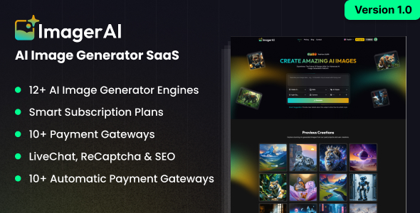 ImagerAI - AI Image Generator SaaS