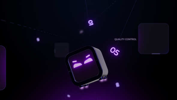 AI Bot Logo Reveal Logo Stings template preview