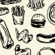 Hand Drawn Fast Food Illustration Pack 