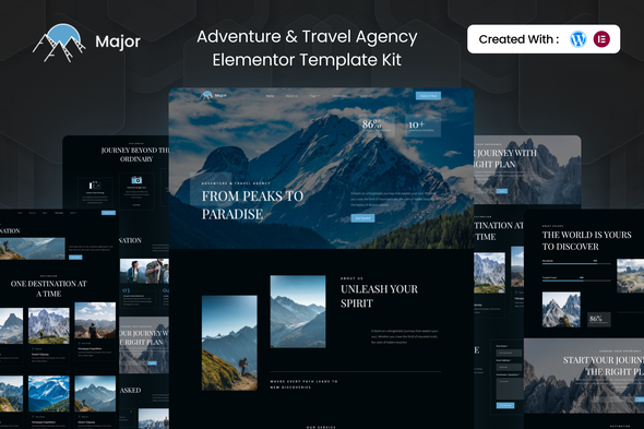 Major - Adventure & Travel Agency Elementor Template Kit