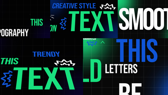 Animation Typography Titles template preview