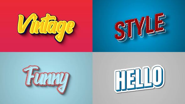 Text Effect - Vintage Style 02 Titles template preview