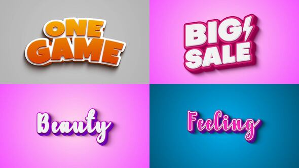 Text Effect - 3D Style 05 Titles template preview
