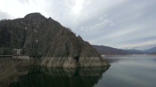 Cliffs and Vidraru Lake, Romania