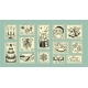 Vintage Christmas Postage Stamps Set 