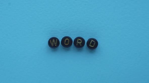 Word Text Typography Design Gif Cubes Letters Blue alt