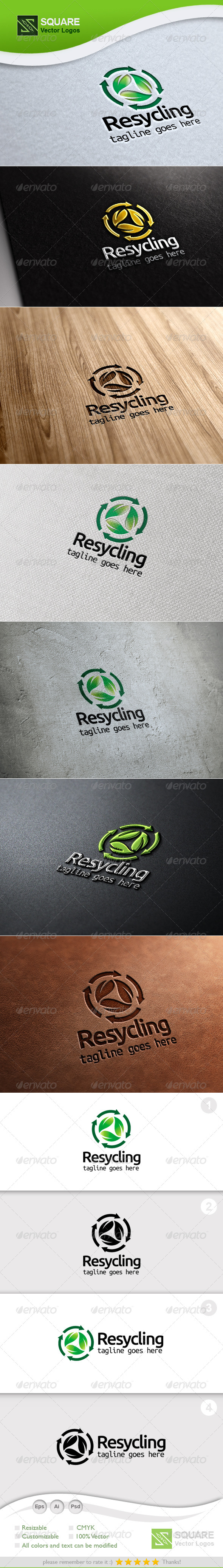 Leafs, Arrows Vector Logo Template - Nature Logo Templates