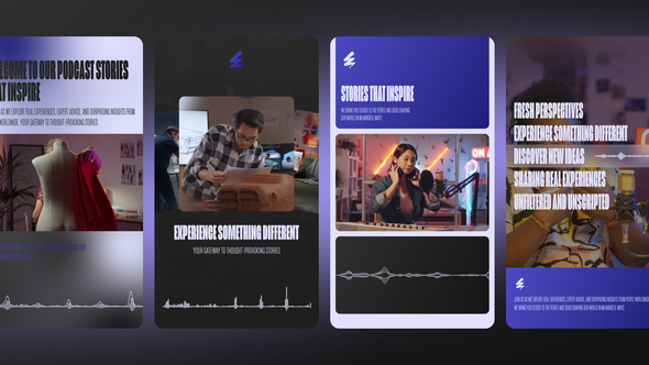 Audio Spectrum Vertical Product Promo template preview