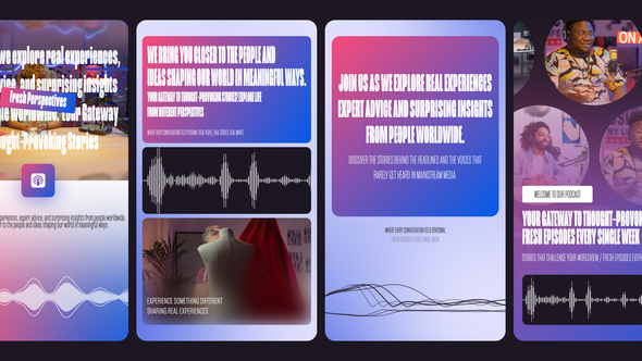 Vertical Audio Visualizer Video Displays template preview