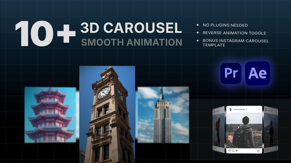 Carousel Slideshow Showreel Elements template preview
