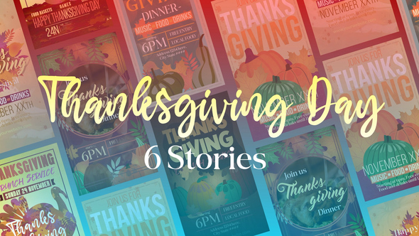 Six Thanksgiving Stories Openers template preview