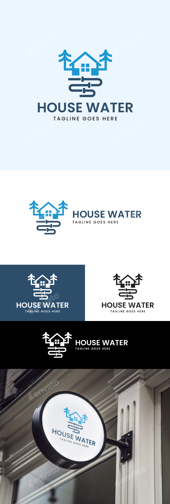 House Water Logo Template