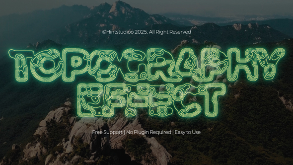 Topography Text Effect Titles template preview