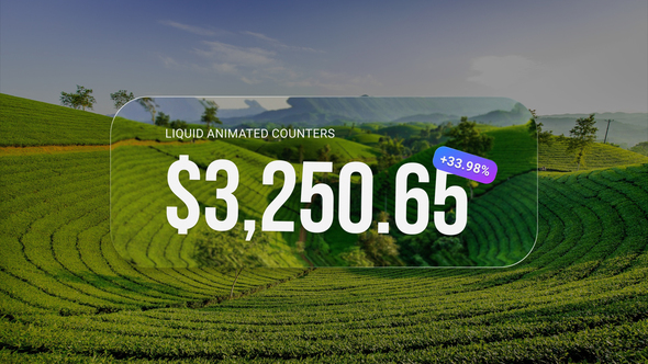 Liquid Animated Counters Logo Stings template preview