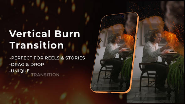 Vertical Burn Transitions Elements template preview