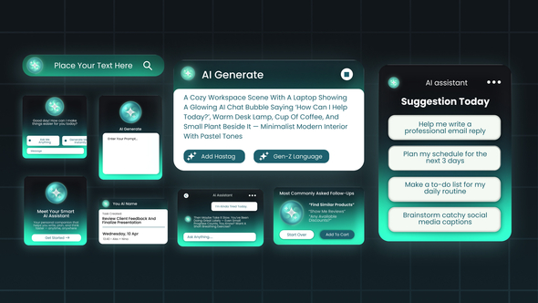 AI Widget After Effect Template Elements template preview