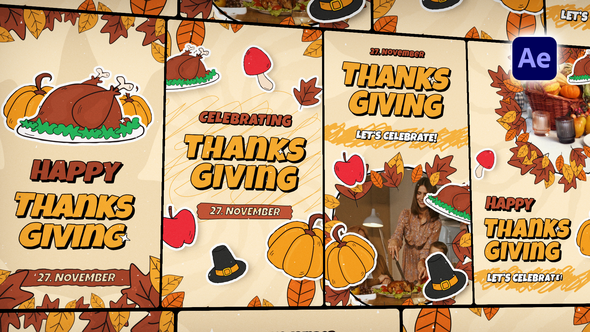 Thanksgiving Stories Pack Openers template preview