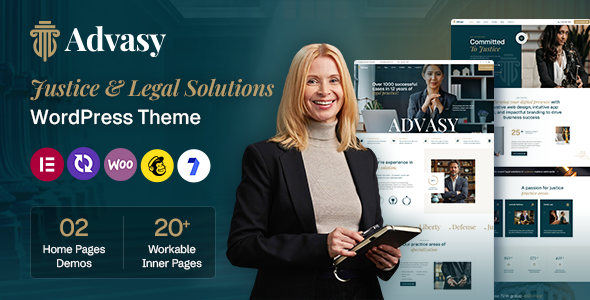 Advasy – Justice and Legal Solutions WordPress Theme