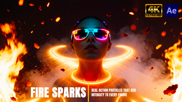 Action Fire Sparks Overlays Pack Elements template preview