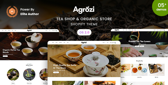 Agrozi – Tea Shop & Organic Store Responsive Shopify 2.0 Theme