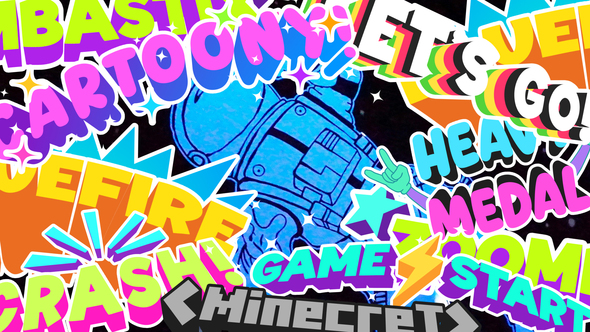 Cartoony Text Titles template preview