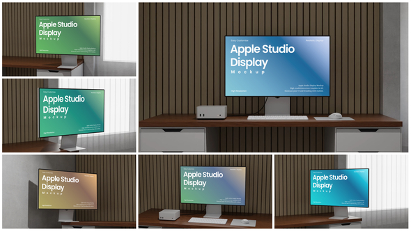Apple Studio Display Mockup Product Promo template preview