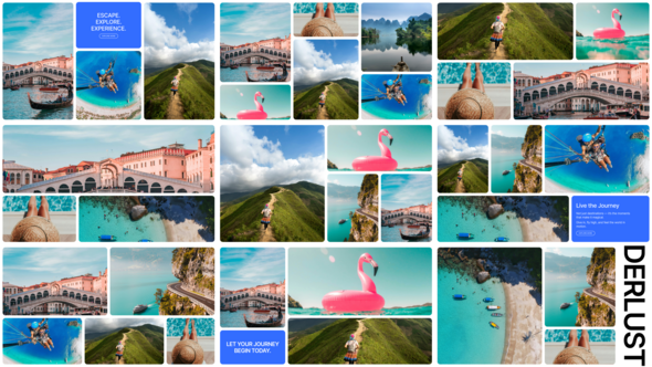 Split Screen Gallery Video Displays template preview