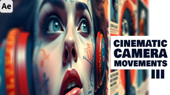 Cinematic Camera Movements 3 Video Displays template preview