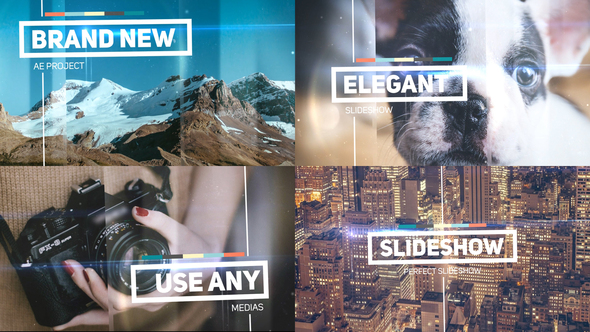 The Slideshow Video Displays template preview