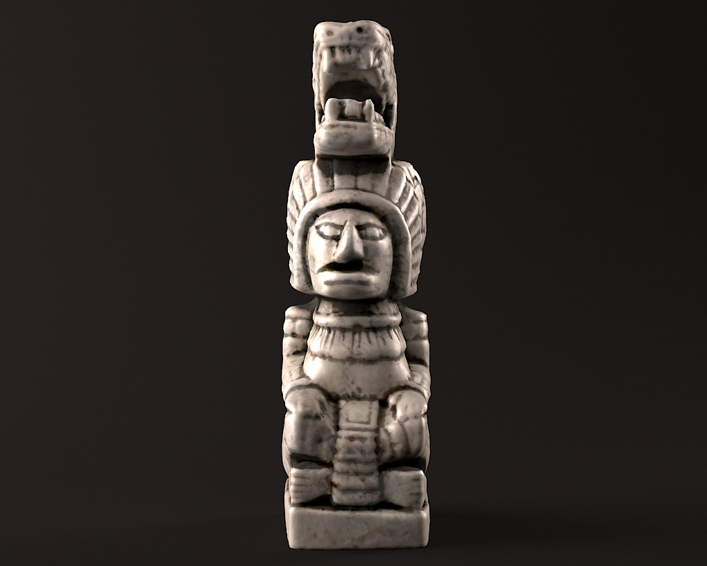 Mayan Warrior Statue by lruben 3DOcean