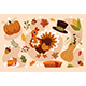 Thanksgiving Elements Vector Set 