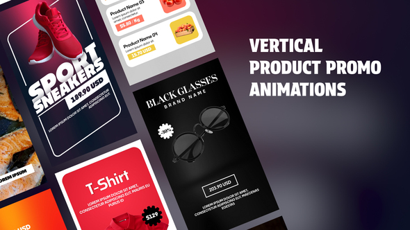 Vertical Product Promo Animations Product Promo template preview
