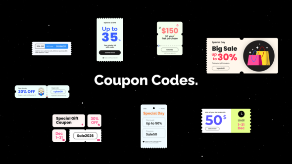 Coupon Code Elements template preview