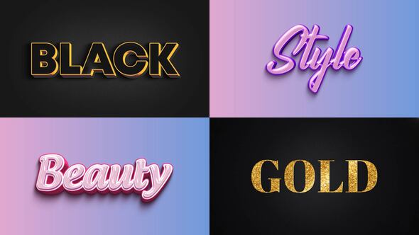 Text Effect - Elegant Style 03 Titles template preview