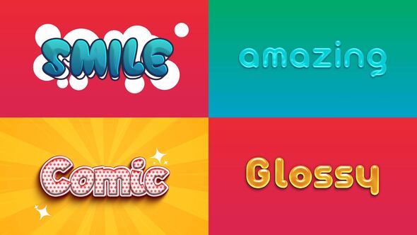 Text Effect - Kid Style 03 Titles template preview