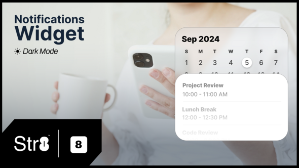 Notifications Widget (DarkMode) Elements template preview