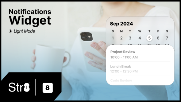 Notifications Widget (Light Mode) Elements template preview