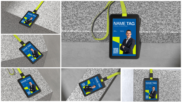 Name Tag Mockup Product Promo template preview