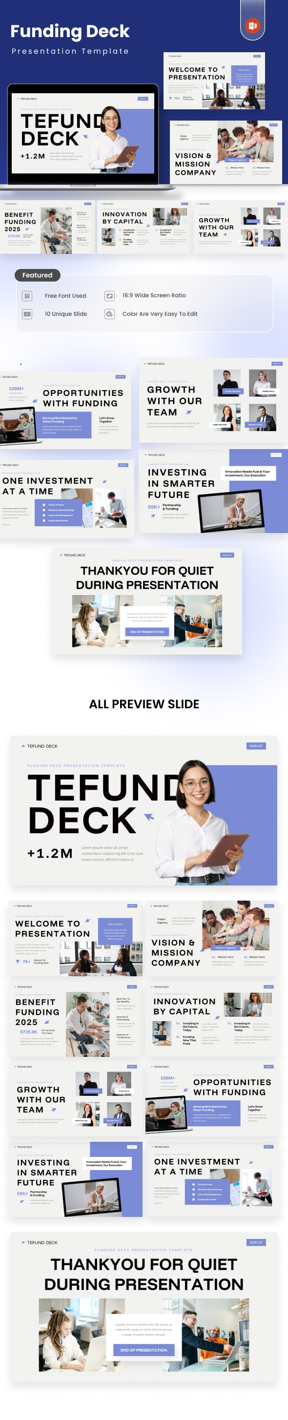 Funding Deck PowerPoint Template