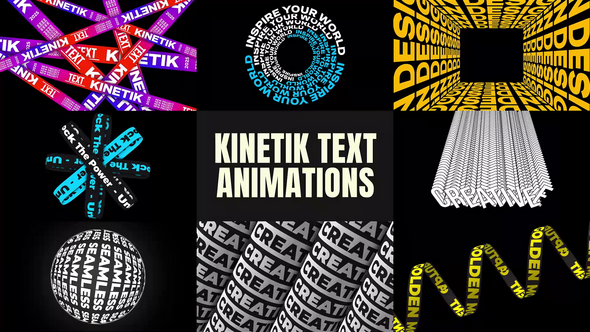 Kinetik Text Animations Pack Openers template preview