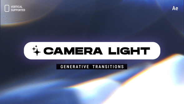 AI Generative Camera Light Transitions | Vertical | After Effects Elements template preview