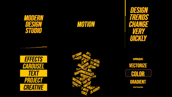 Text Carousel Vertical Titles template preview