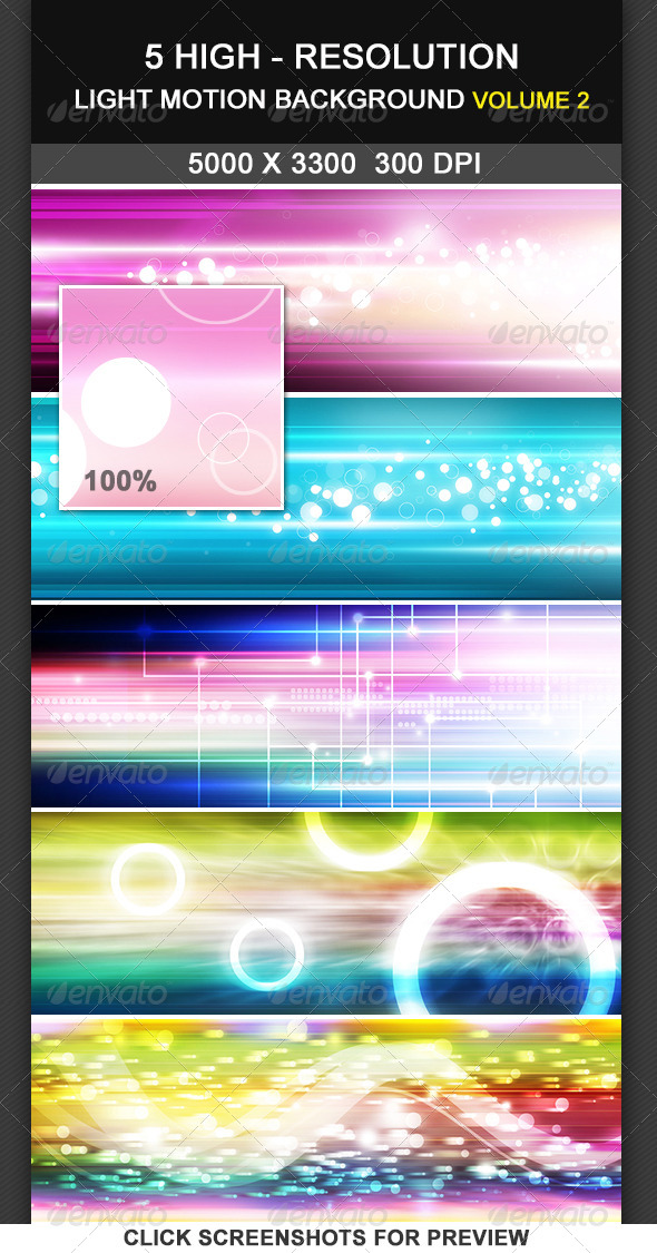 5 Light Motion Background Volume 2 - Tech / Futuristic Backgrounds