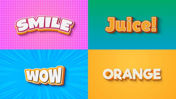 Text Effect - 3D Style 06 Titles template preview