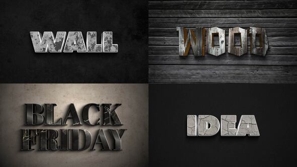 Text Effect - Action Style 04 Titles template preview