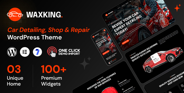 Waxking – Car Detailing & Repair WordPress Theme