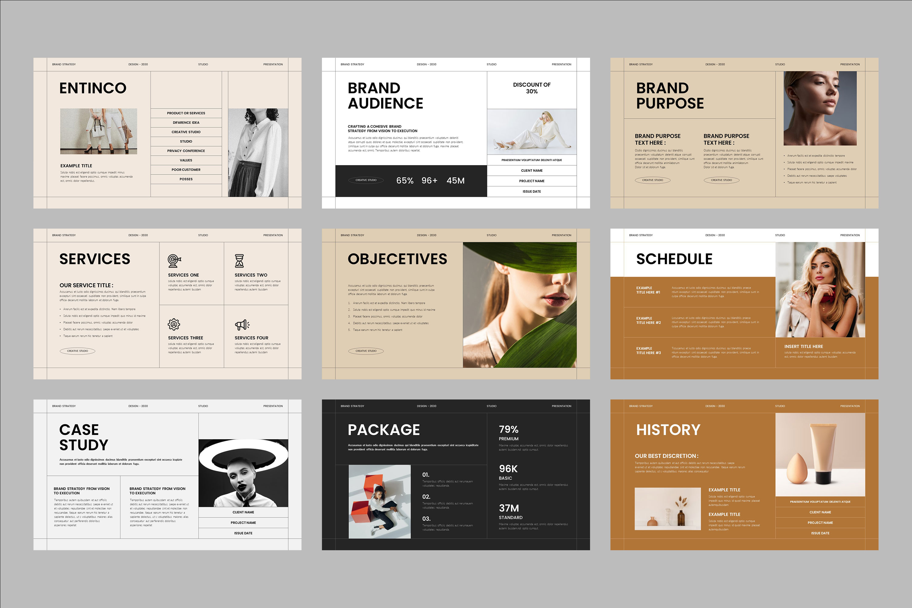 Brand Strategy Google Slide Presentation Template, Presentation Templates